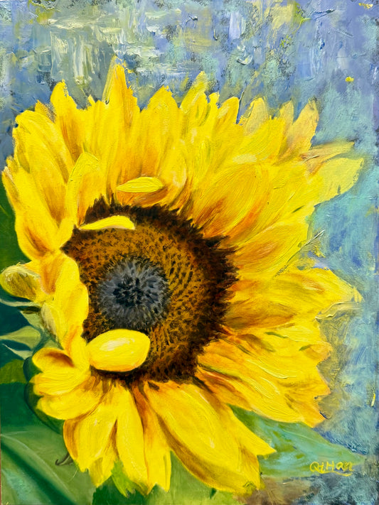 Floral Artwork | Bright Spirit | Sunflower Oil Painting